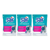 Kit Com 3 Limpa Máquinas De Lavar Roupas Saif Em Pó 80g