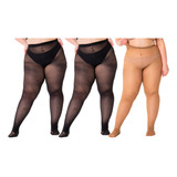 Kit Com 3 Meias Calças Fio 40 Opaca Trifil 6101 Plus Size Co