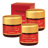 Kit Com 3 Melitina Creme Facial Anti Rugas 50g Prodapys