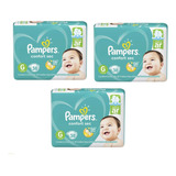 Kit Com 3 Pacotes De Fraldas Pampers Total Confort G 38 Un