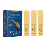 Kit Com 3 Palhetas Rigotti Gold Strong - Sax Alto 3,0