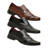 Kit Com 3 Pares De Sapato Social Masculino Lançamento