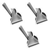 Kit Com 3 Pás Para Batata Frita Aço Inox Pegador Fast Food