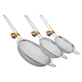 Kit Com 3 Peneiras De Inox Utensílios De Cozinha