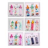 Kit Com 3 Prendedores De Chupeta Bico Bebê 