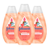 Kit Com 3 Shampoo Johnsons Baby Cachos Dos Sonhos 200ml