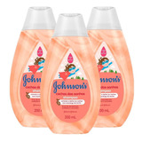 Kit Com 3 Shampoos Johnsons Baby Cachos Definidos 200ml