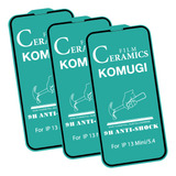 Kit Com 3x Películas Cerâmica Flexível Para iPhone 13 Mini