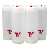 Kit Com 4 Bisnagas Invertida 590 Ml 20oz Foodtruck Molhos Ketchup Maionese Mostarda - Tipo Fifo Sevenox