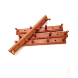 Kit Com 4 Cabide De Madeira De Lei ( 4 Ganchos )