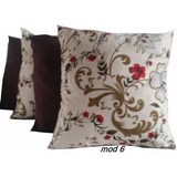 Kit Com 4 Capas De Almofadas Lisa E Estampadas Para Sofá 