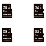 Kit Com 4 Cartão De Memória Hikvision, 8gb, Microsd Hs-tf-c1
