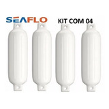 Kit Com 4 Defensa Inflável G5 Branca 21 X 67 Cm Barco Lancha