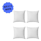 Kit Com 4 Refil P/ Enchimento De Almofada 55x55 Com Silicone