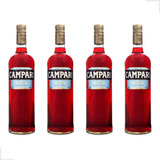 Kit Com 4 Unidades Campari Aperitivo Bitter Garrafa 748ml