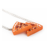 Kit Com 5 Colar De Pizza Cordão Melhores Amigos Best Friends