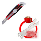 Kit Com 5 Estilete Emborrachado Profissional 18mm Com Trava