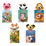 Kit Com 5 Fábulas Divertidas E 5 Fantoches Sortidos 