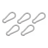 Kit Com 5 Mosquetão C/ Trava Aço Carbono Galvanizado 4x40mm 