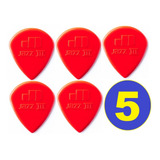 Kit Com 5 Palheta Nylon Jazz Iii Vermelha