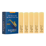 Kit Com 5 Palhetas Para Sax Alto - Rigotti Gold 