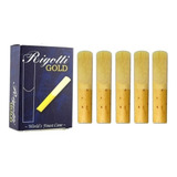 Kit Com 5 Palhetas Rigotti Gold Strong - Sax Alto 2,0