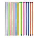 Kit Com 5 Pares De Agulha Para Trico (6,0-5,0-4,0-3,0-2,0)mm