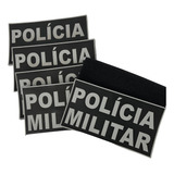 Kit Com 5 Policia Militar Emborrachado Com Velcro