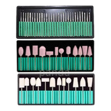 Kit Com 55 Brocas Para Lixadeira Unhas Acrigel Motor Polidor