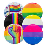 Kit Com 6 Bottons Broches Lgbt Coloridos Sortidos