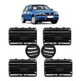 Kit Com 6 Difusor Ar Painel Vw Gol Saveiro Parati G3 - Preto