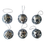 Kit Com 6 Globo Espelhado 5 Cm Decoração Balada Festa