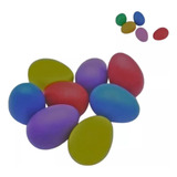 Kit Com 6 Ovinhos Ganza Shaker Colorido Chocalho Eggs
