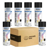 Kit Com 6 Tinta Spray Preto Fosco Tekbond Tekbond 350ml/250g