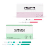 Kit Com 60 Testes De Ovulação Famivita + 10 Testes Gravidez