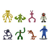 Kit Com 8 Bonecos Rainbow Friends Roblox Pvc 8cm Infantil