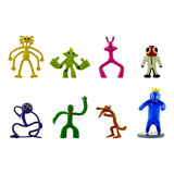 Kit Com 8 Bonecos Rainbow Friends Roblox Pvc 8cm Infantil