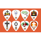 Kit Com 8 Palhetas Personalizadas Católica 001