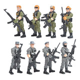 Kit Com 8 Soldados Flexíveis Action Figure