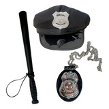 Kit Com Acessórios Fantasia Policial Feminina