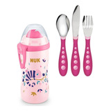 Kit Com Copo De Treinamento Infantil E Talheres - Nuk