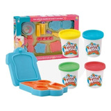 Kit Com Massinha café Da Manhã 4 Potes acessórios divertoys Cor Multicolor
