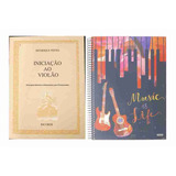 Kit Com Método De Iniciação Ao Violão Henrique Pinto + Caderno De Música Com Pentagrama 40 Páginas
