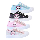 Kit Combo 4 Pares Tênis Feminino Infantil Casual Escolar