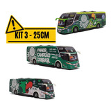 Kit Combo Miniatura Ônibus Palmeiras Futebol Clube 25cm