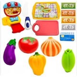 Kit Comidinha Brinquedo Velcr Frutas Cozinha Cortar Legumes
