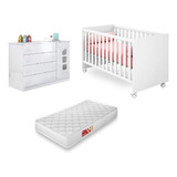 Kit Cômoda Berço Americano Phoenix C/ Colchão Oferta