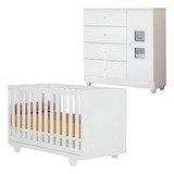 Kit Cômoda + Berço/mini Cama Quarto Montado Infantil Bebê