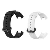 Kit Compatvel Com Xiaomi Mi Watch Lite E Redmi Watch 2 Lite Cor Preto branco