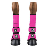 Kit Completo Caneleira E Cloche Rosa P/ Cavalo